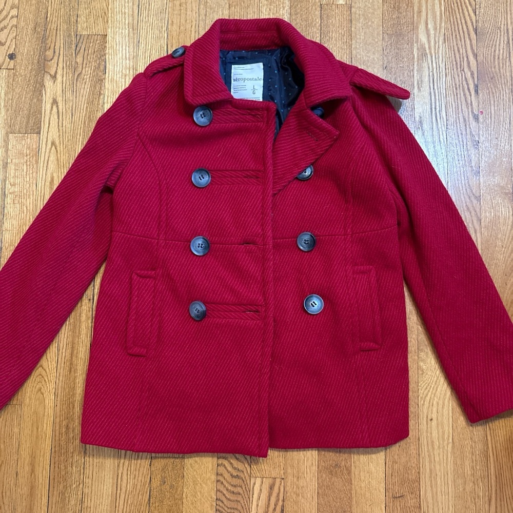 Aeropostale Red  Pea Coat